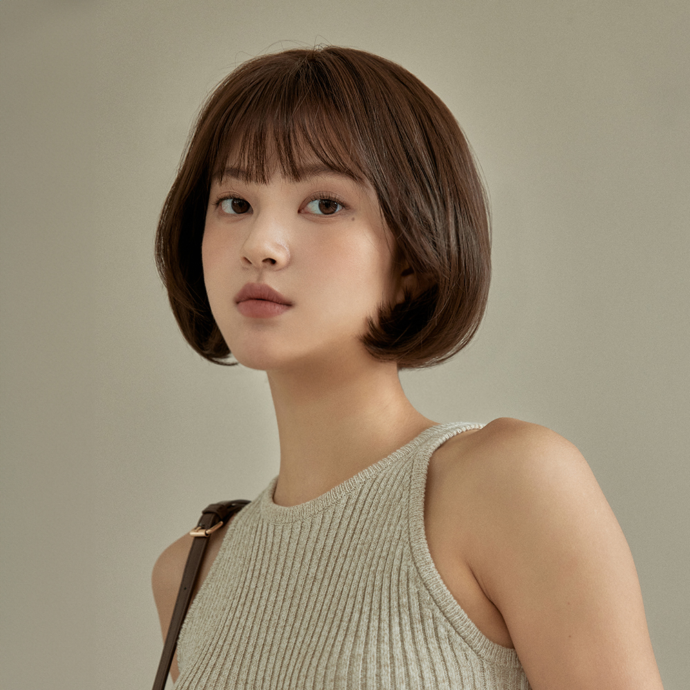 세미수제 통가발 보니펌 한나 자연스러운 똑단발 머리 - 상세 이미지 3