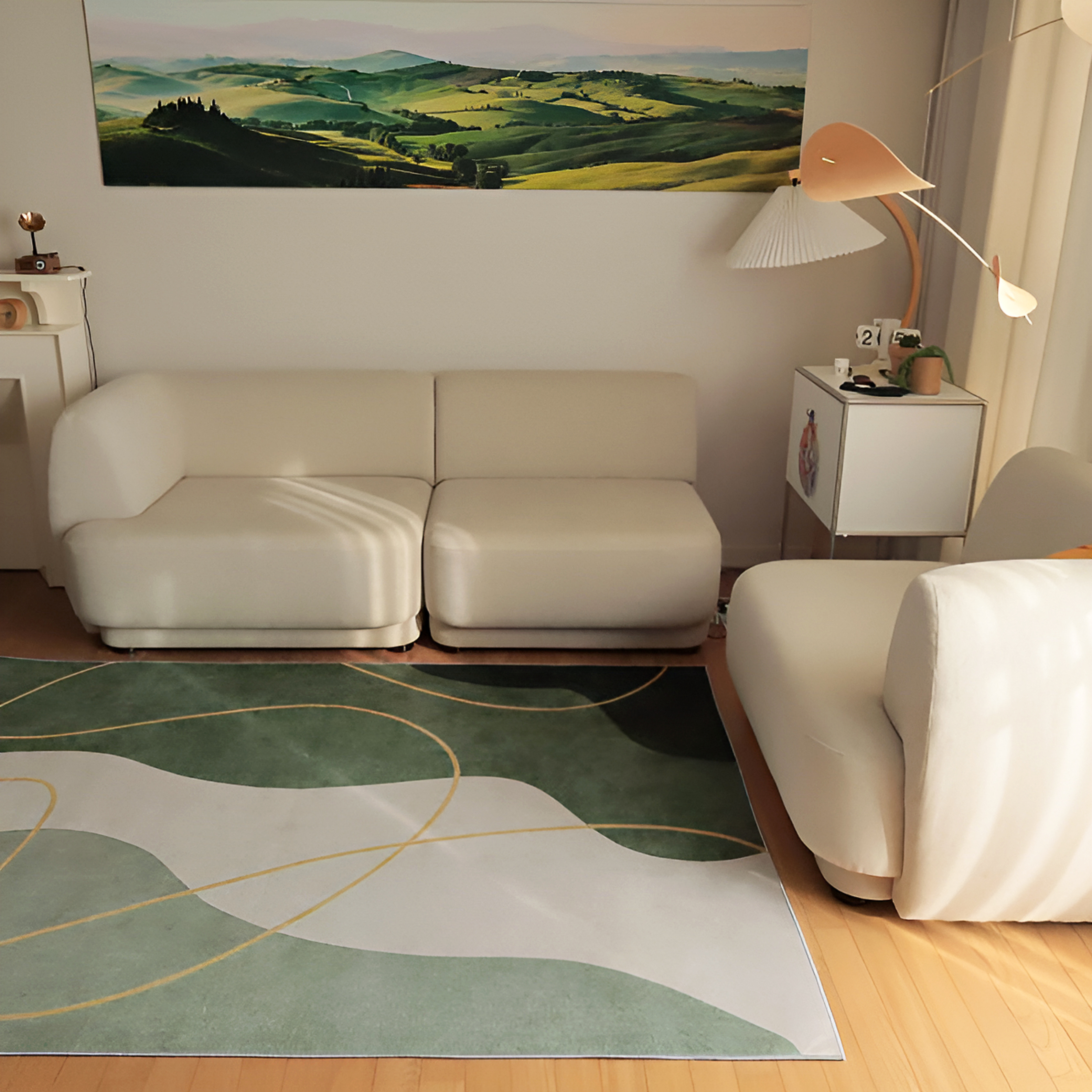 [에모프] 잔디 러그 거실 카페트 사계절 단모러그 고양이러그 140x200