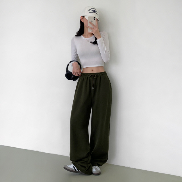 💗20%할인💗[남여공용/사이즈세가지] 이지핏 와이드 트레이닝 바지 무지 허리밴딩 쭈리 팬츠 상세 이미지 29