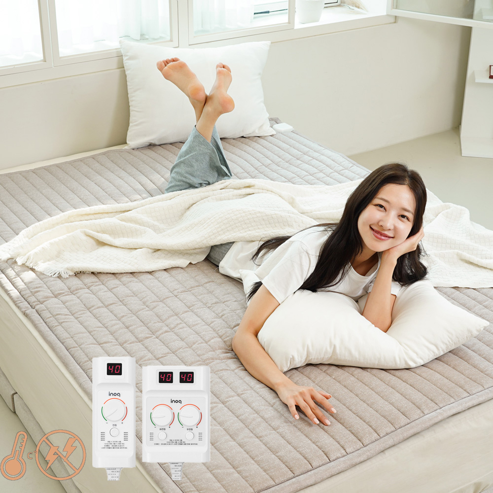 카본 탄소매트 EMF 전기장판 세탁 전자파안심 슈퍼싱글 연베이지 110X200