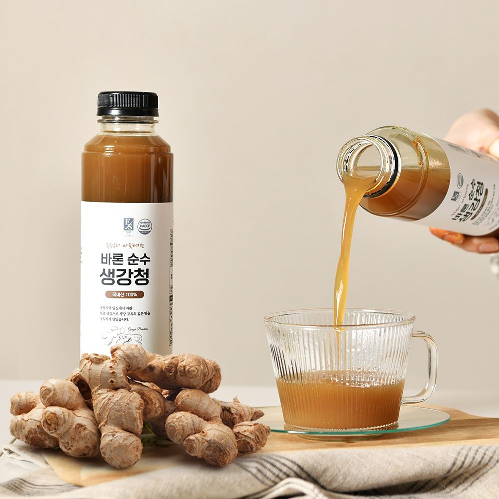 바론순수 생강청 600g 효능 생강차 생강 진저라떼
