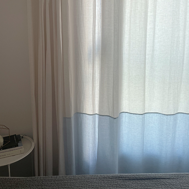 무지 투톤 아이방커튼 여아 남아 맞춤제작 가로150세로150