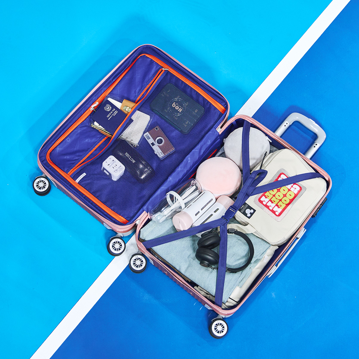 본드 57cm 여행용캐리어 기내용 작은가벼운 기내반입사이즈 신혼여행가방 연예인러기지트롤리