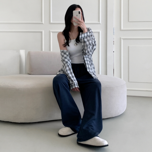 💗20%할인💗[남여공용/사이즈세가지] 이지핏 와이드 트레이닝 바지 무지 허리밴딩 쭈리 팬츠 상세 이미지 43