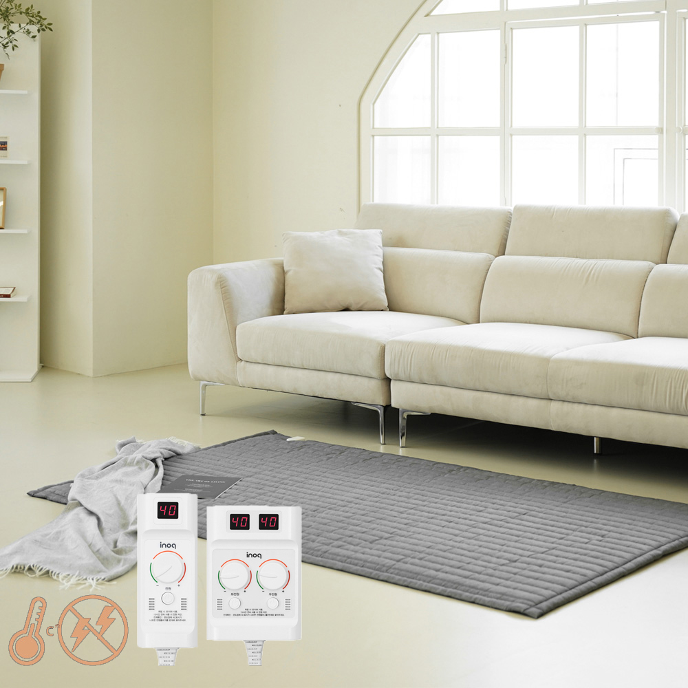 카본 탄소매트 EMF 전기장판 세탁 전자파안심 슈퍼싱글 그레이 110X200