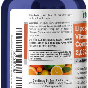 리포좀 비타민c 리포조말 비타민 누사퓨어 2032mg 200캡슐 고함량 ... 맛있게 먹은 솔직 후기 - 상품 이미지 4