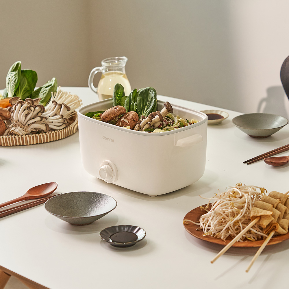 단미 사각 라면포트 멀티쿠커 샤브샤브 여행용 캠핑용 전기 찜기 냄비 2.5L