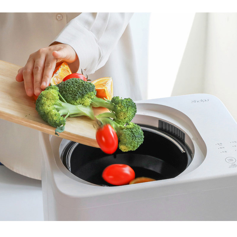 쉘퍼 음식물처리기 뚜껑분리형 건조분쇄기 4L DWFP-2000