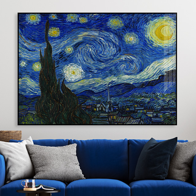 빈센트 반 고흐 그림 액자 명화 해바라기 별이빛나는밤 카페테라스 아몬드나무 A-06 A4 - 상품 이미지