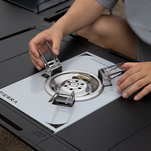 티에라 포르테 메조 캠핑 강염 버너 스토브 고화력 이소가스