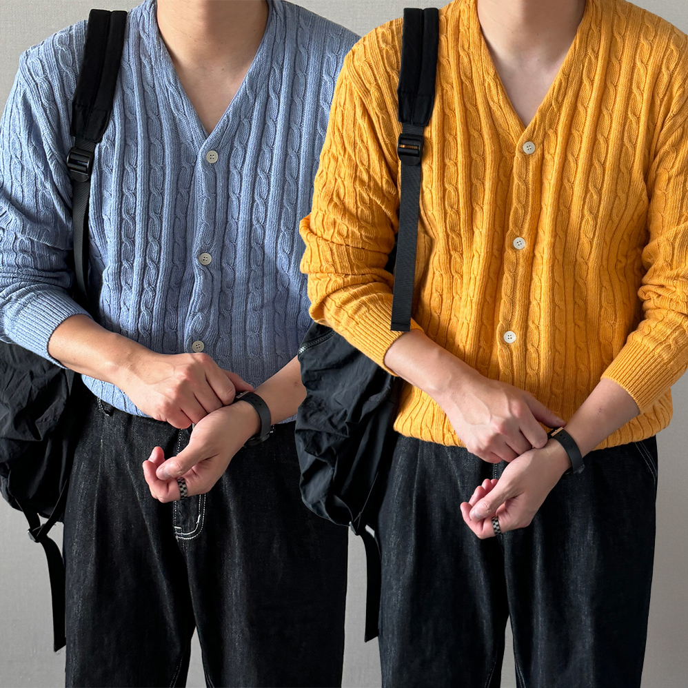 남자꽈배기가디건 남자케이블가디건 - 상세 이미지 2