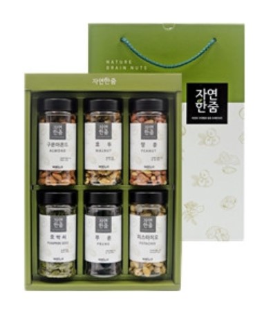 자연한줌 견과류 선물세트 감사5호 명절선물 추석 설 (캔6종)