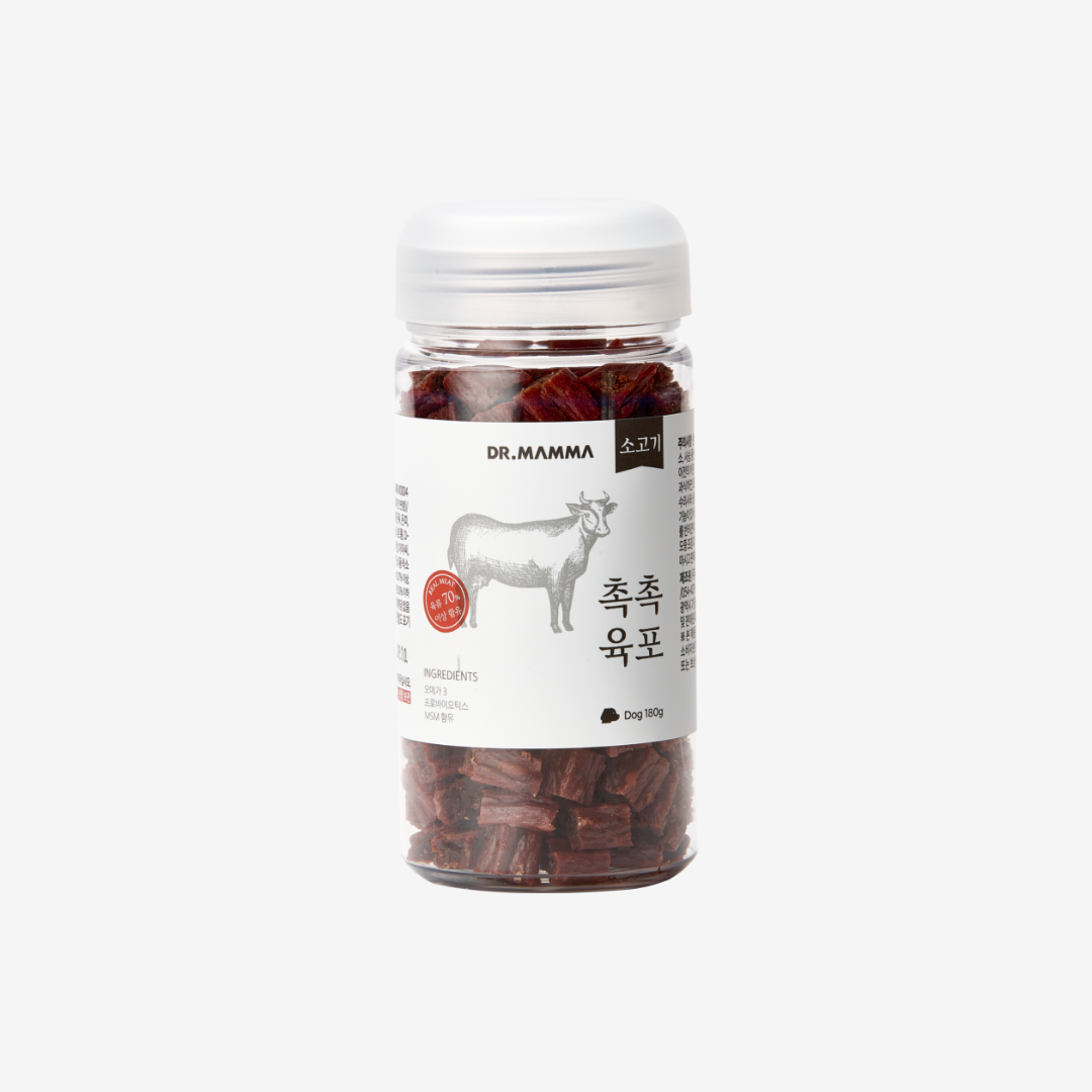 강아지 육포 큐브 노즈워크 노령견 져키 간식 닥터맘마 촉촉 오리 180g - 상세 이미지 2