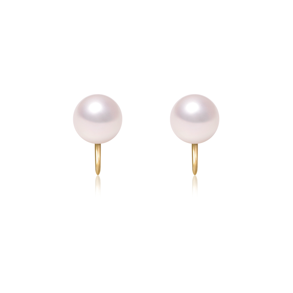귀찌 레지 귀 안뚫는 14K 18K 아코야 해수 진주 귀걸이