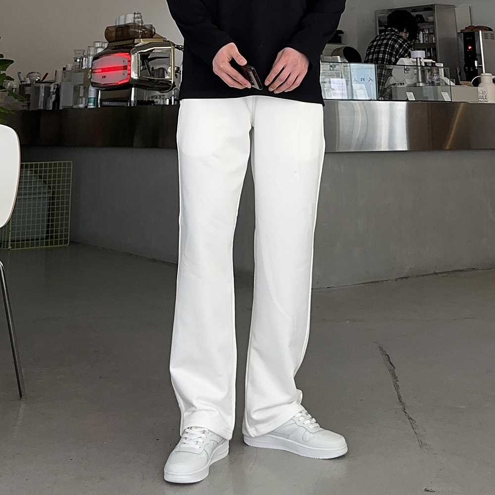 남자 와이드팬츠 트레이닝 밴딩 팬츠 남자 면바지 - 상품 이미지