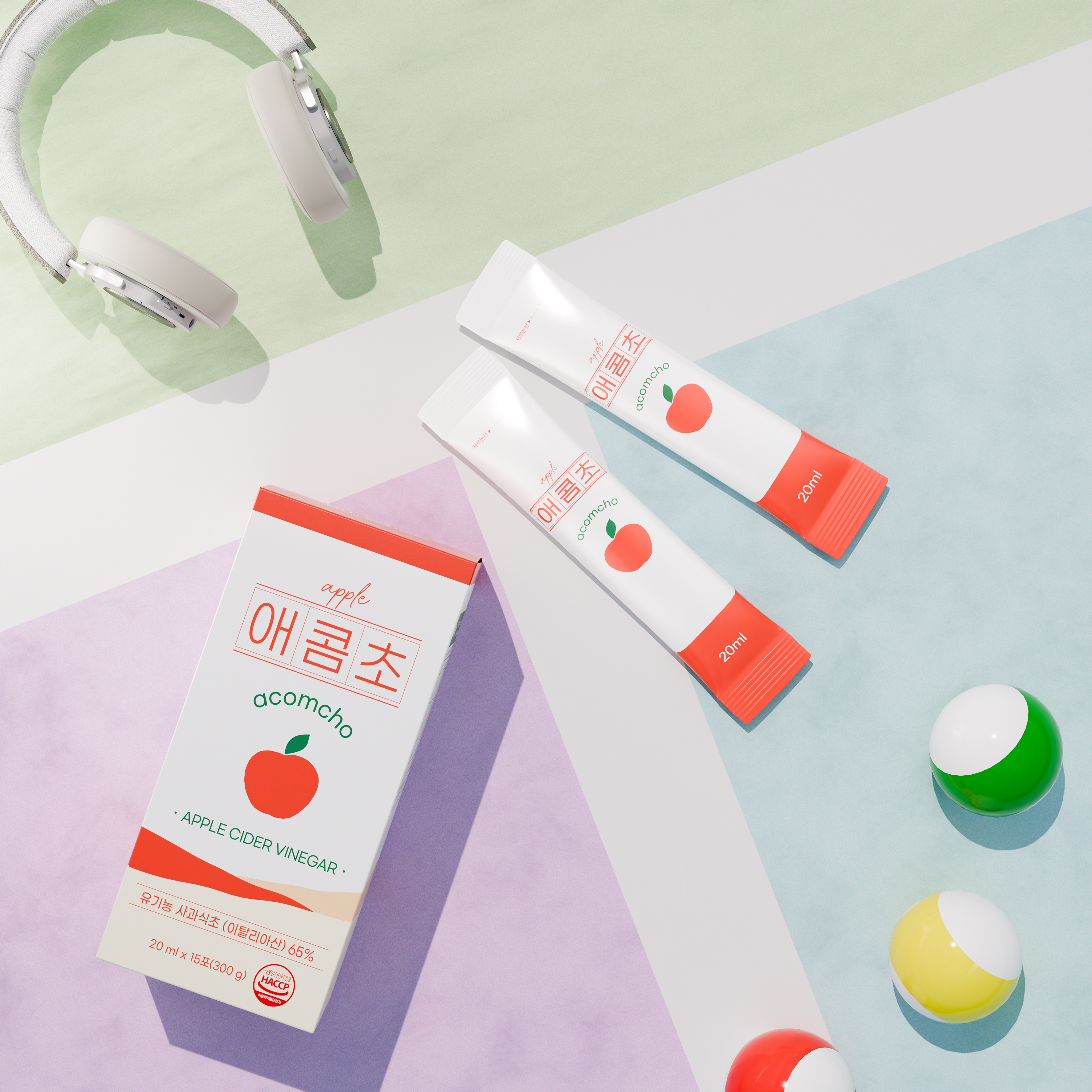 애콤초 애사비 스틱 유기농 사과식초 천연발효 콤부차 20ml - 상세 이미지 2