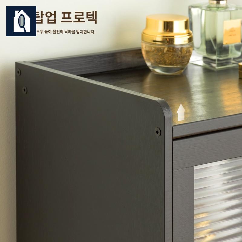 양념 보관함 수납장 도어 원목 상부장 그릇 선반 - 상세 이미지 4