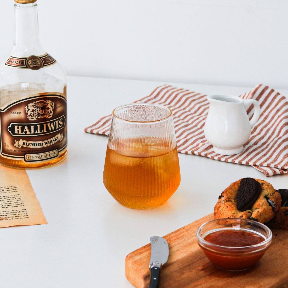 위스키잔 온더락 언더락잔 스템리스 손잡이 없는 와인잔 내열유리 플리츠