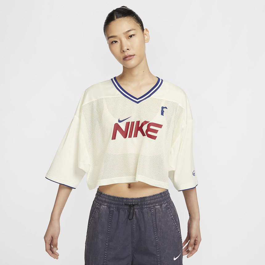 나이키 우먼스 크롭 반팔티 매쉬 티셔츠 HF6288-133 HF6288-455 - 상세 이미지 3