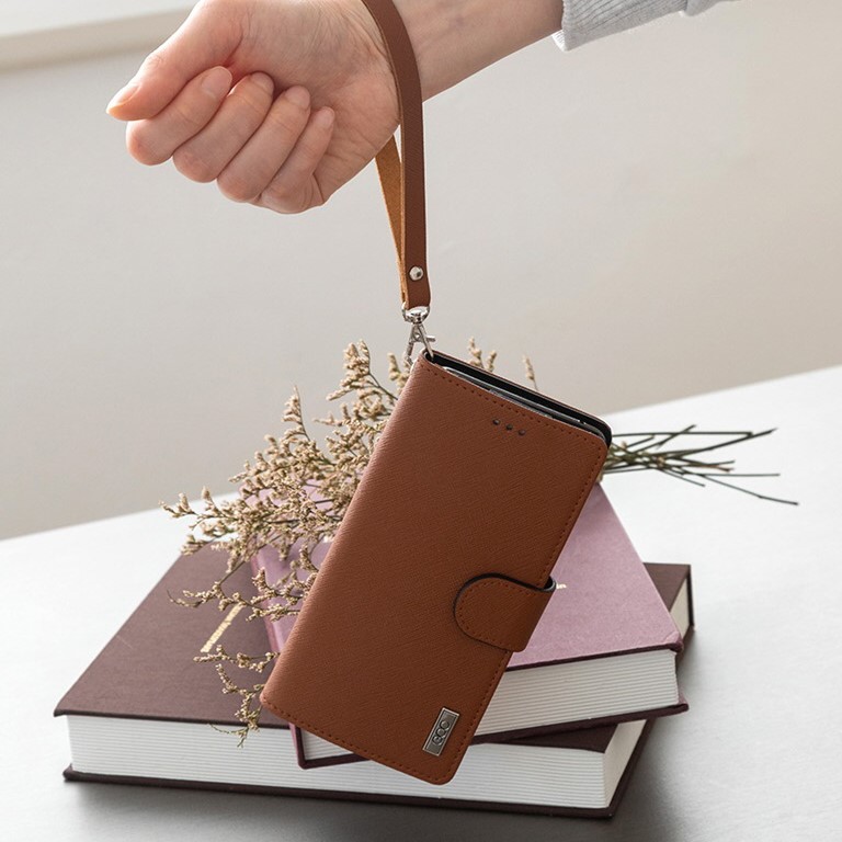 갤럭시 s24 카드 케이스 지갑 수납 천연소가죽 스트랩 - 상세 이미지 5