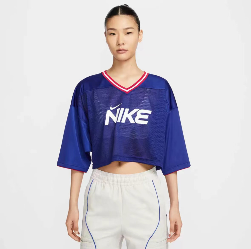 나이키 우먼스 크롭 반팔티 매쉬 티셔츠 HF6288-133 HF6288-455 - 상세 이미지 5