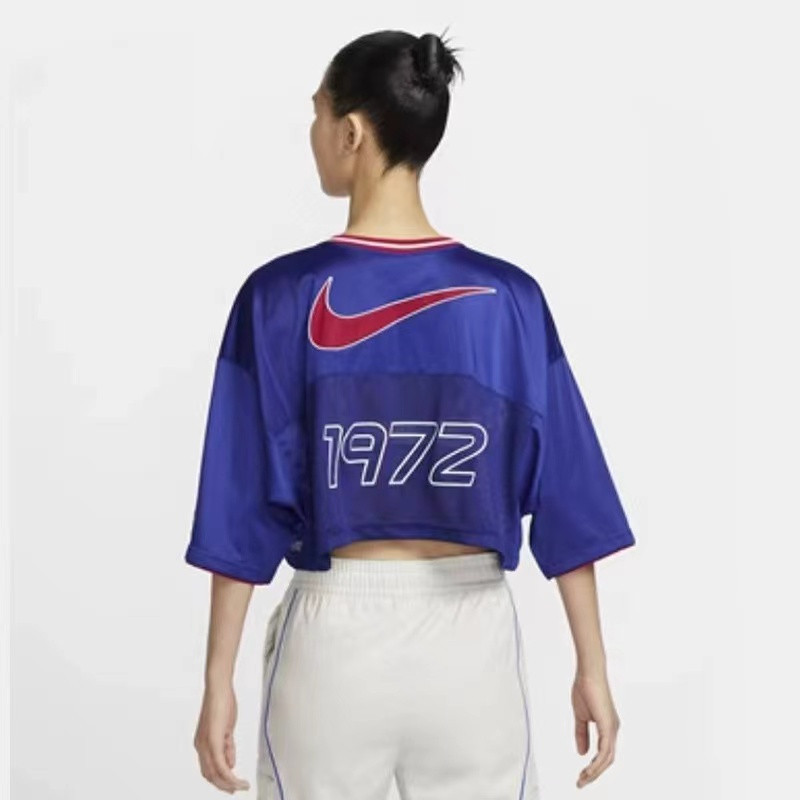 나이키 우먼스 크롭 반팔티 매쉬 티셔츠 HF6288-133 HF6288-455 이미지 6