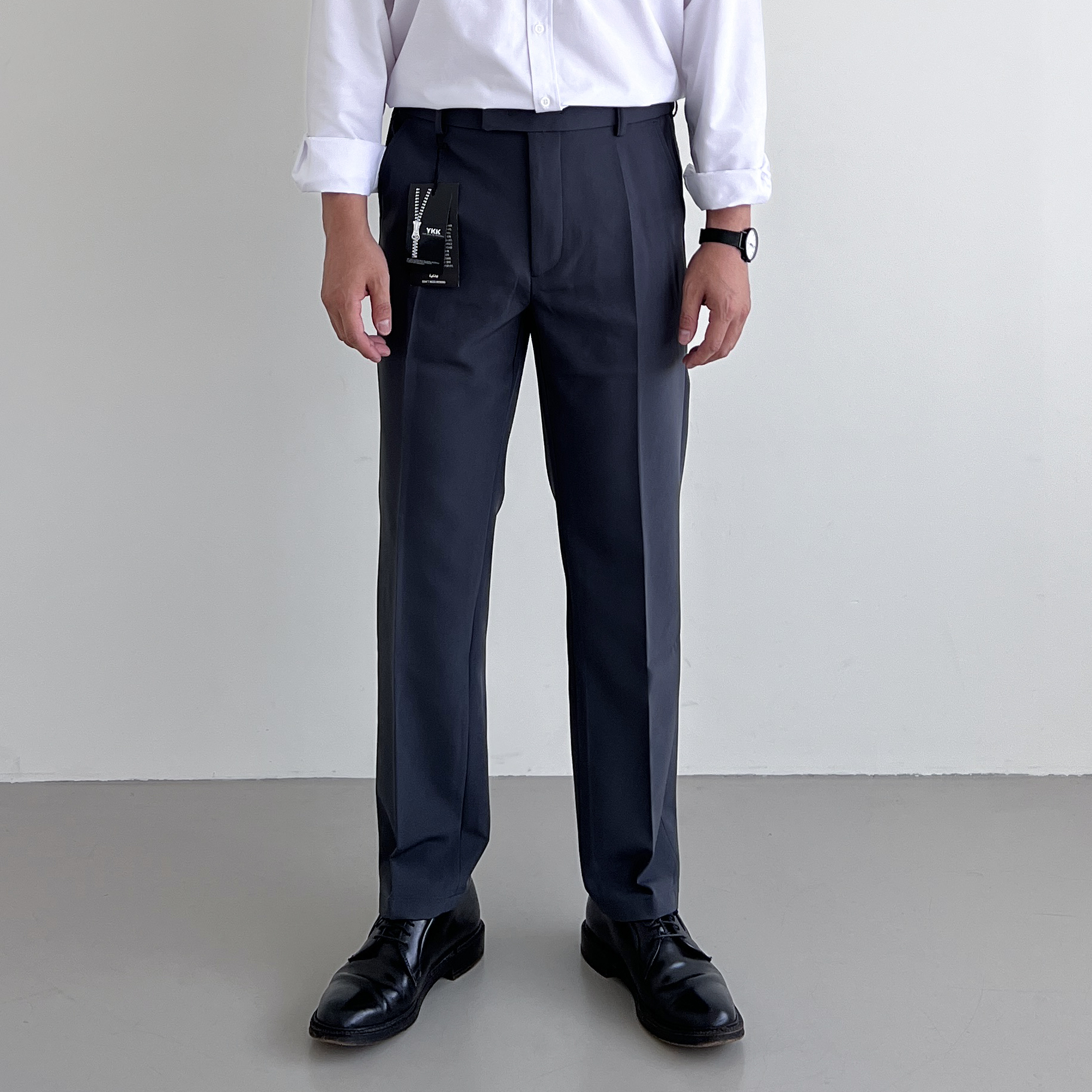 테이퍼드 세미와이드슬랙스 남자 9부 10부 봄 가을슬랙스 남성정장바지 - 상세 이미지 4