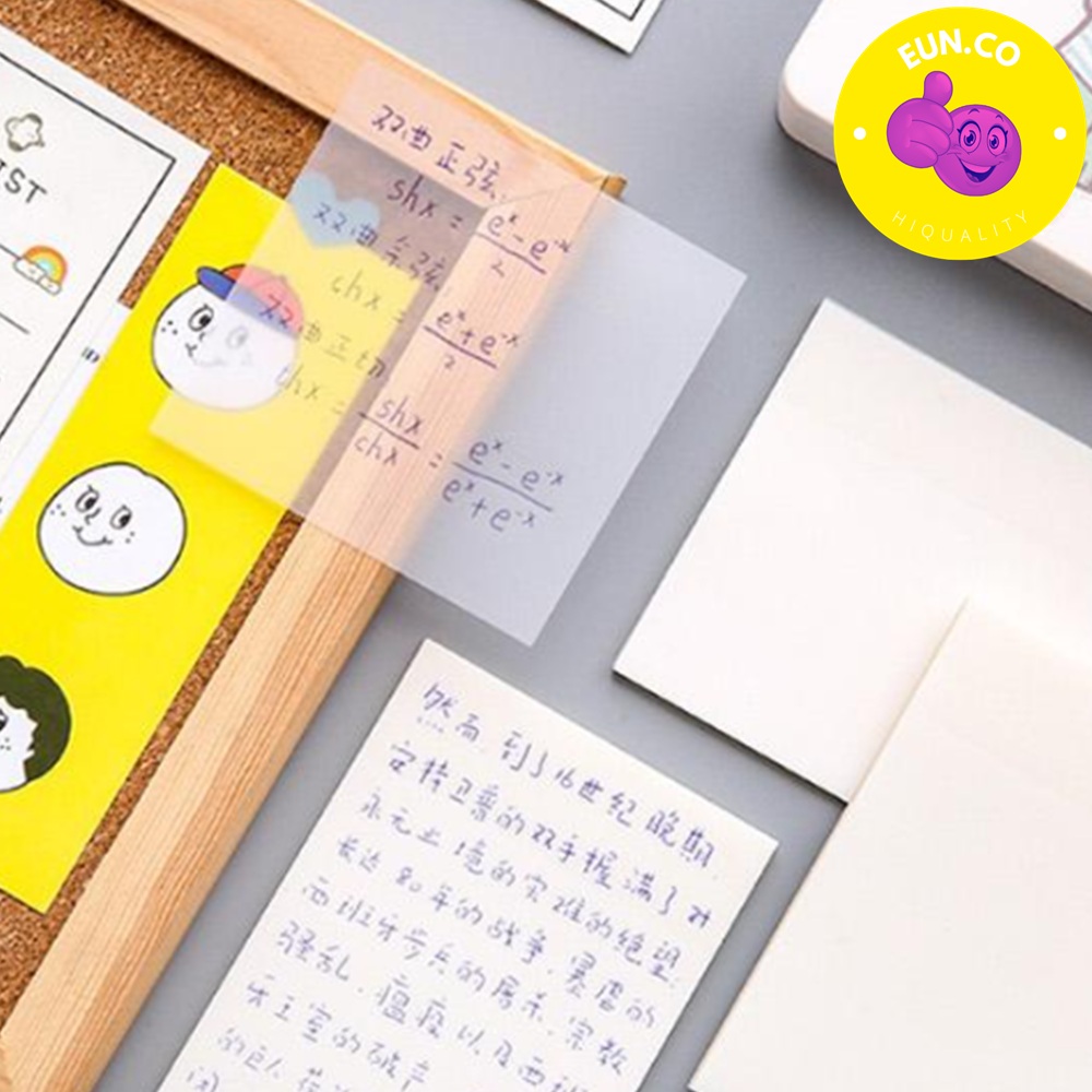 반투명 포스트잇 접착식 연습장 다꾸 필기 독서 플래그 - 상품 이미지