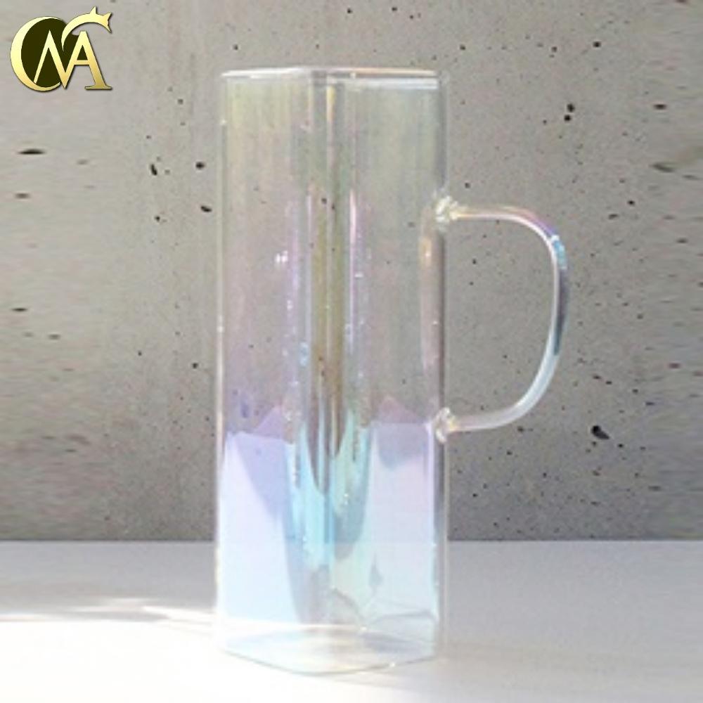 500ML 예쁜머그컵 오로라머그컵 내열 유리 머그 컵 - 상품 이미지