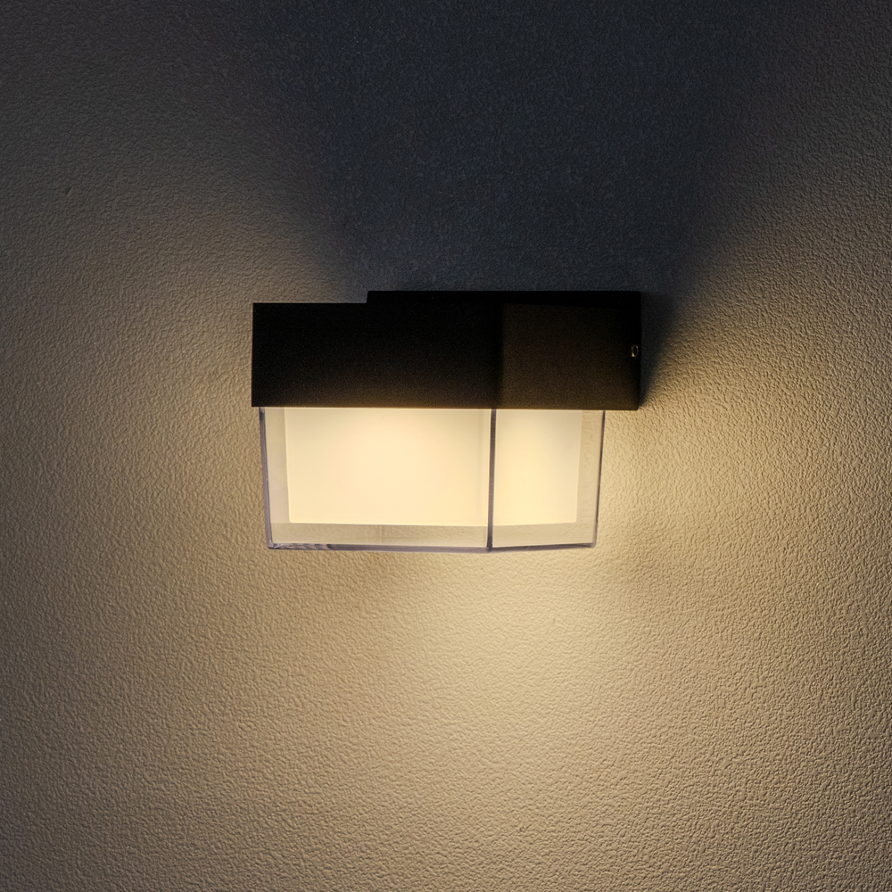 LED 벽등 벽조명 루미트 방수 5W 사각 블랙  - 상세 이미지 4