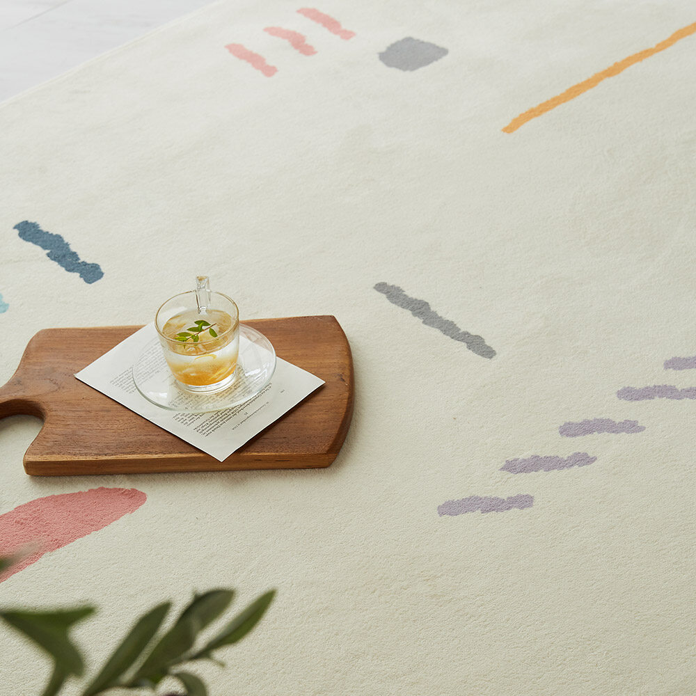 (M) 포근한 레미니 드로잉 러그 카페트 200x300