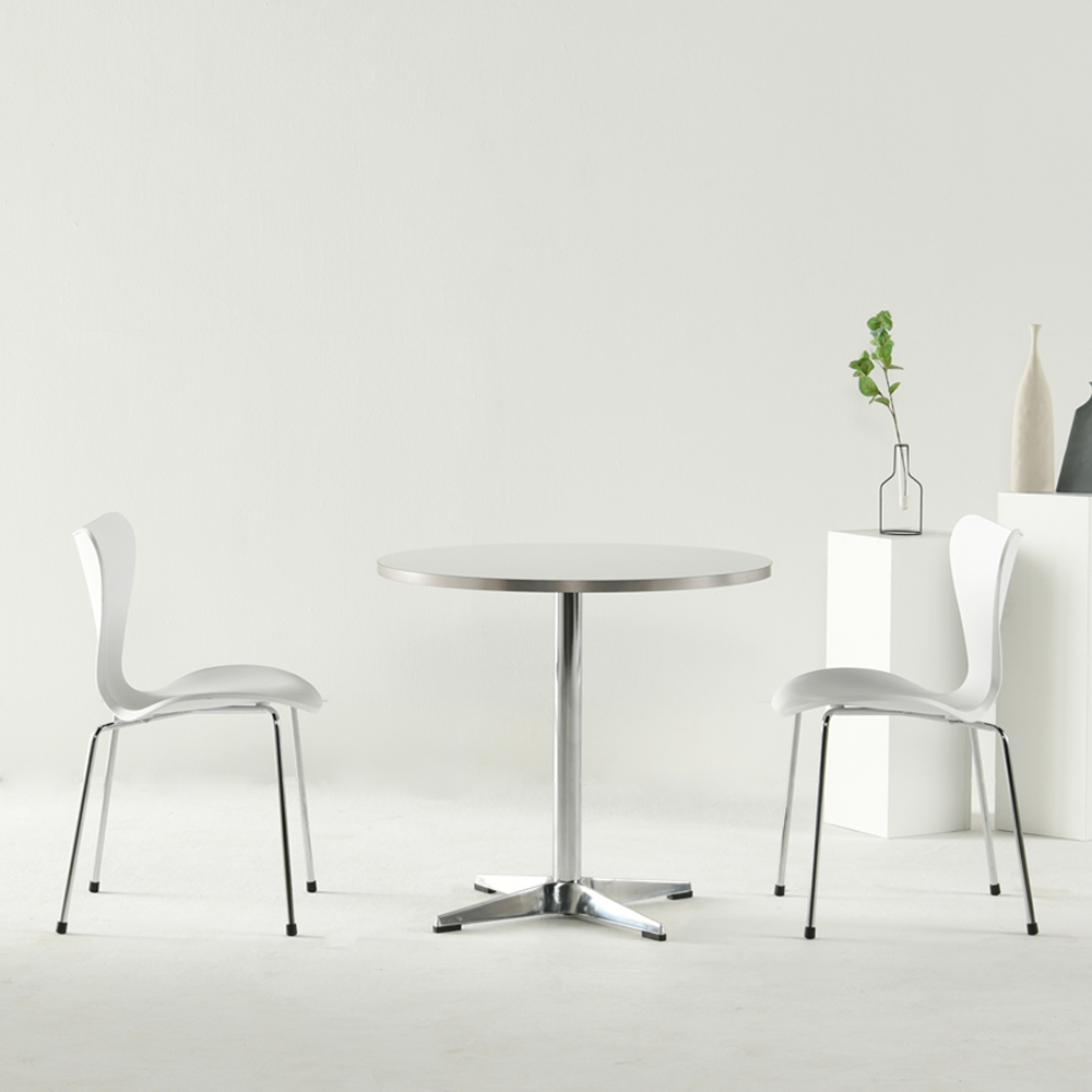 플랜 원형 식탁 세트 2인용 4인용 6인용 800 화이트