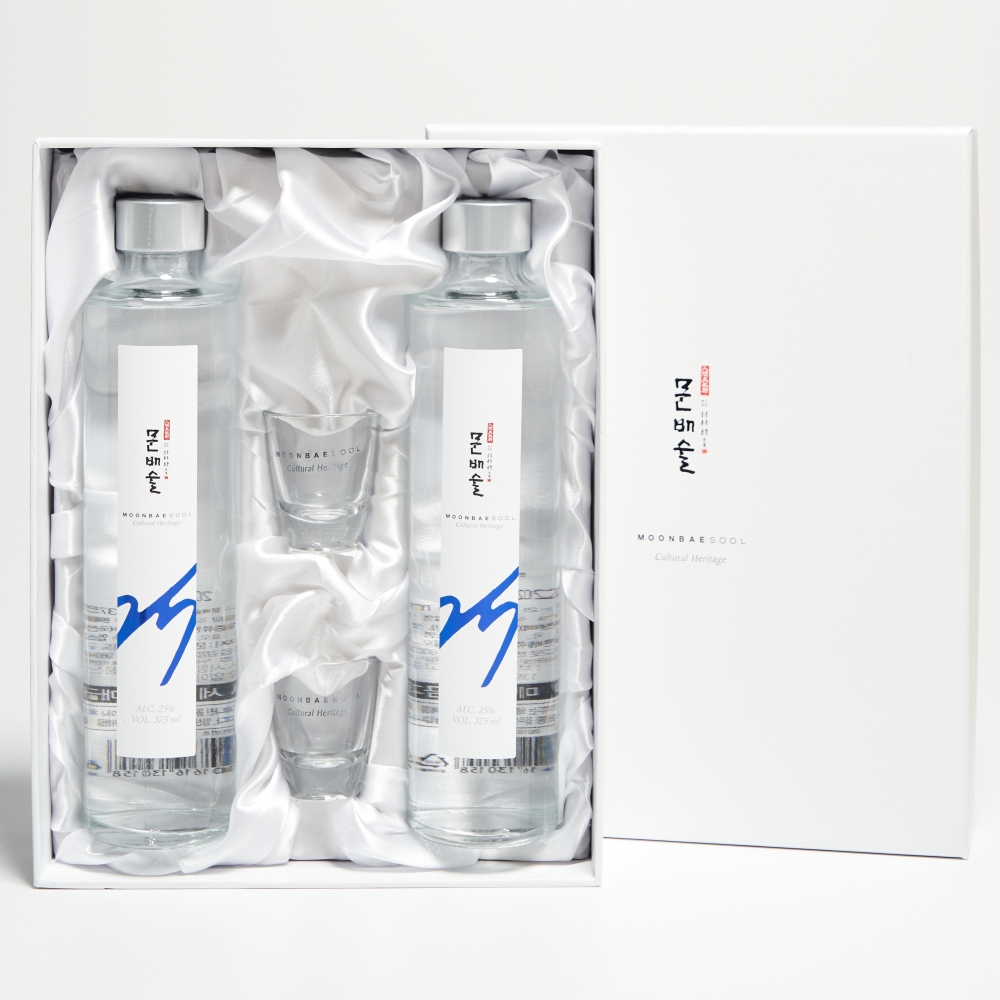 문배술 25도 헤리티지 문배주 375ml x2 선물 양조원 (잔,케이스,쇼핑백포함) - 상품 이미지