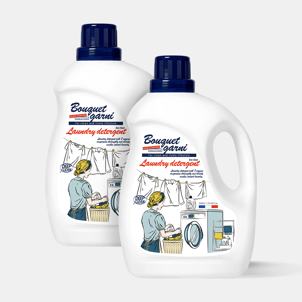 [총 6L] 부케가르니 에코 클리어 세탁세제 3L 2개입