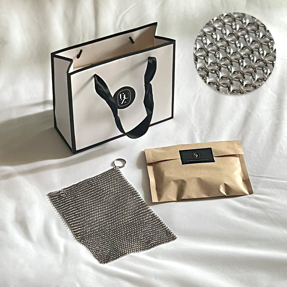 이지유 316L 스텐링 수세미 텀블러 세척 탄냄비 선물 패키지 중형 15X15