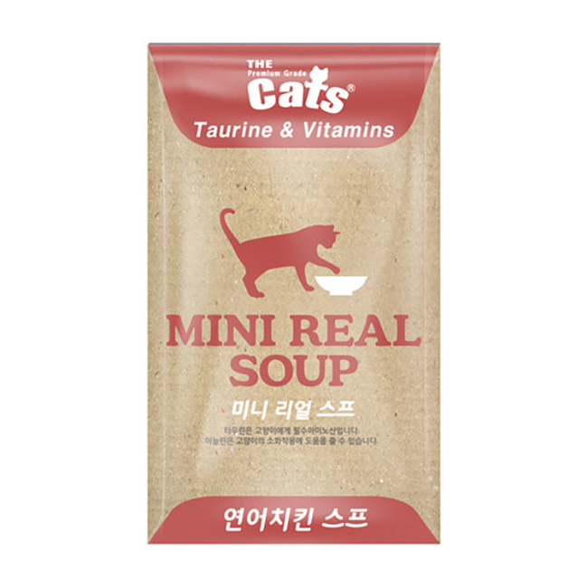 더캣츠 고양이스프 고양이츄르 노령묘간식 미니리얼스프 삼계 40g - 상세 이미지 5