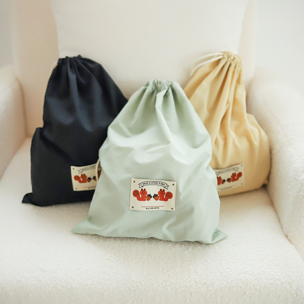 올포홈 소프트 다용도 파우치 스트링 방수 어린이집 여벌옷 준비물