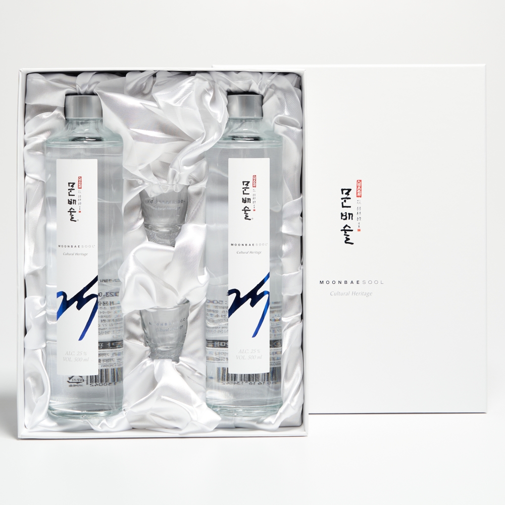 문배술 25도 헤리티지 문배주 500ml x2 선물 양조원 (잔,케이스,쇼핑백포함) - 상품 이미지