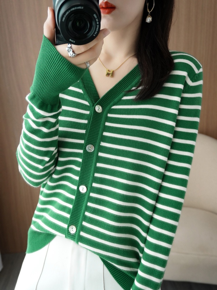 엄마친구아들 6화 정소민 가디건 오렌지 배석류 줄무늬 가을 의상 옷 패션 - 상세 이미지 5