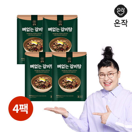 (m)이영자의 온작 뼈없는 갈비탕 900g x 4팩 (3.6kg)