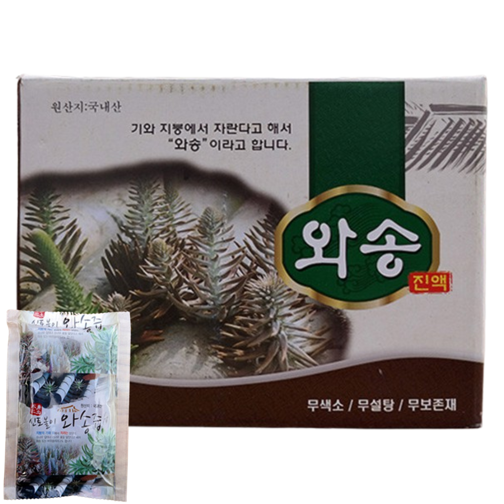 신토불이 생 와송 진액 즙 100ml 60포 1박스 국산 엑기스 농축액 액기스 선물 - 상품 이미지