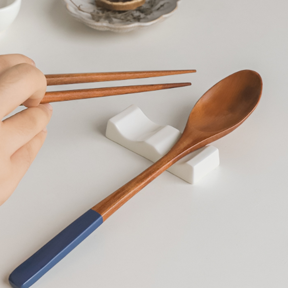본차이나 수저받침대 숟가락젓가락 도자기수저받침 세트 - 상품 이미지