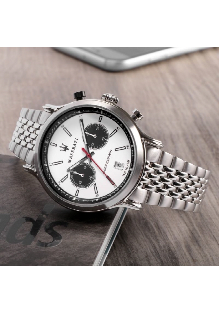 [Italian Design] 마세라티 남자 RACING 메탈 클래식 손목 패션 방수 아날로그 야광시계 블랙