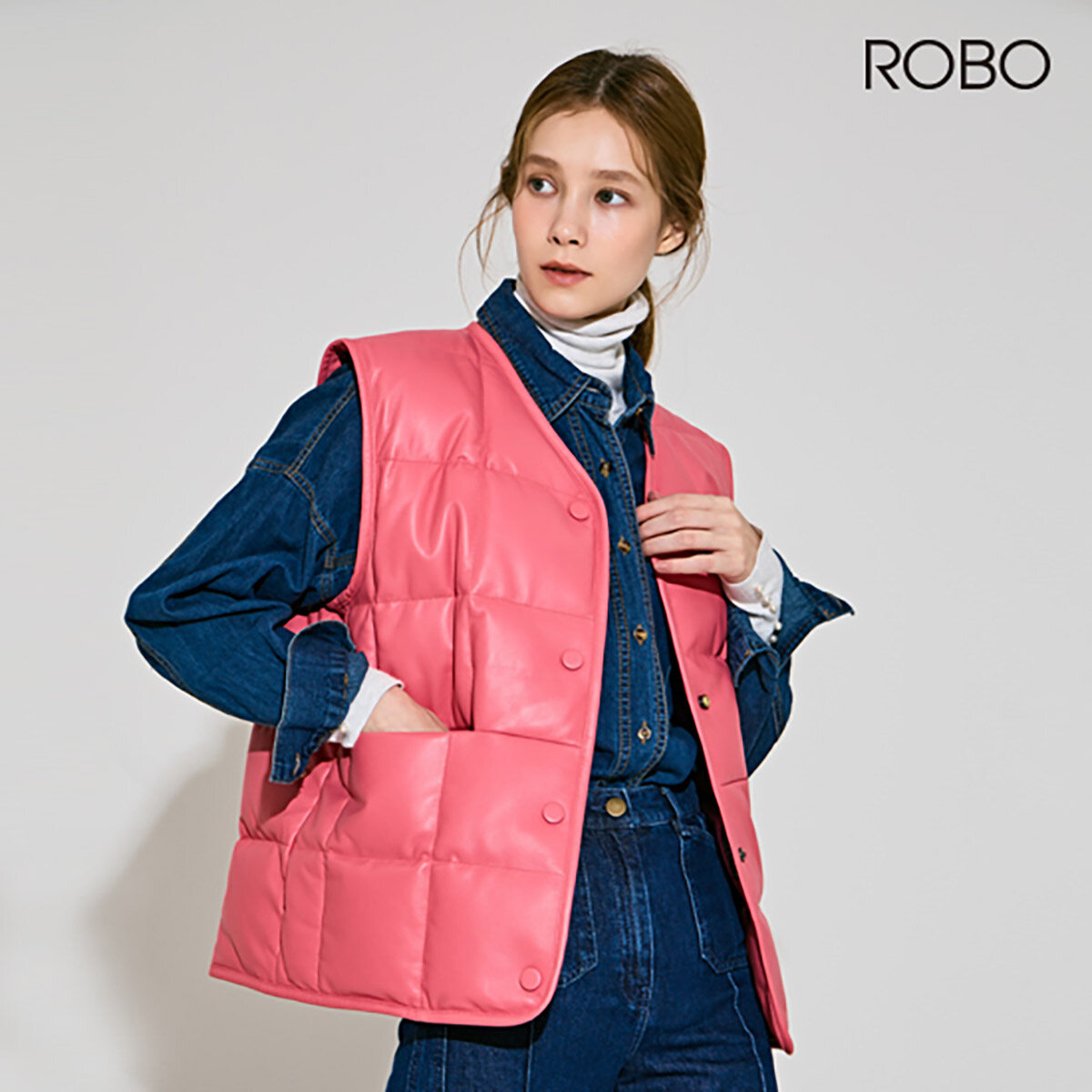 [런칭가 349,000원] 로보 ROBO 이태리  MAPEL 나파 램스킨 구스 다운 베스트 - 상세 이미지 3