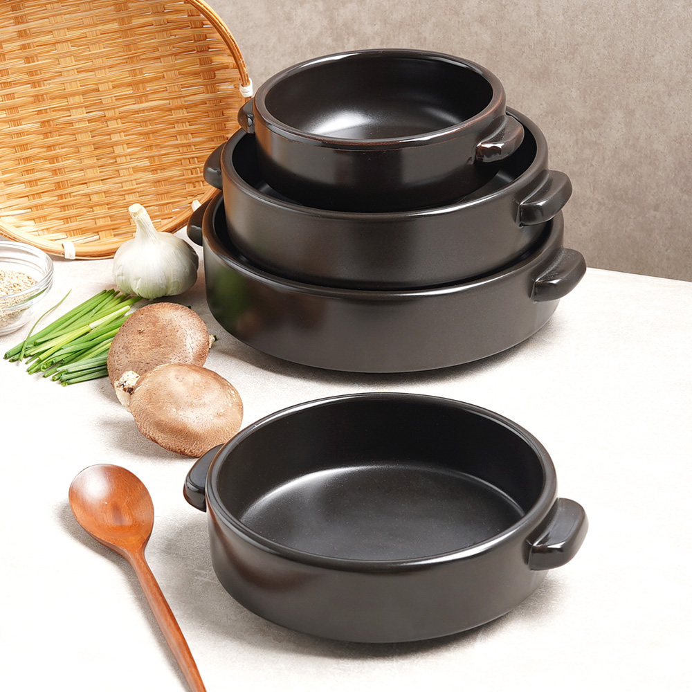 수궁 세라믹 된장 찌개 불고기 무균열 내열 전골 뚝배기 18.3cm 이미지 6
