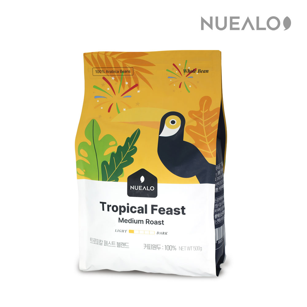 누알로 트로피칼 페스트  블랜드 에티오피아 게이샤 아리차 G1  원두 커피 홀빈 500g - 상품 이미지