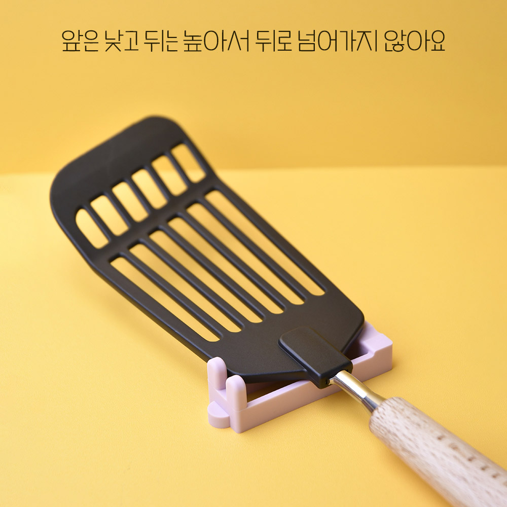 타노아 실리콘 수저받침 겸 과도 버터나이프 디너나이프 조리도구 거치대 2개 - 상세 이미지 5