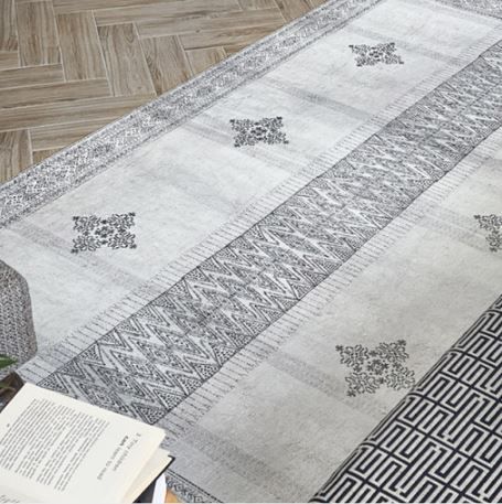 베이자플로우 PVC 플랫 러그 - 엠마 화이트 180 x 260 cm - 상세 이미지 2