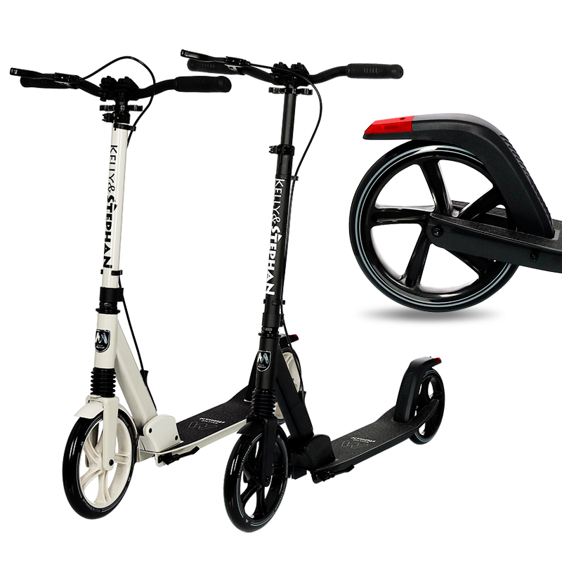 켈리앤스테판 성인 어린이 두발킥보드 수동 접이식 초등학생 퀵보드 WIDE핸들 K154 몬스터