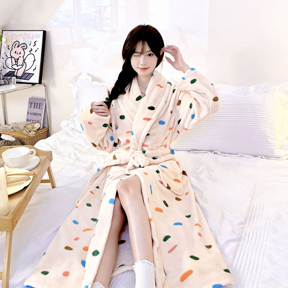 극세사샤워가운 호텔 로브 목욕가운 - 상세 이미지 4